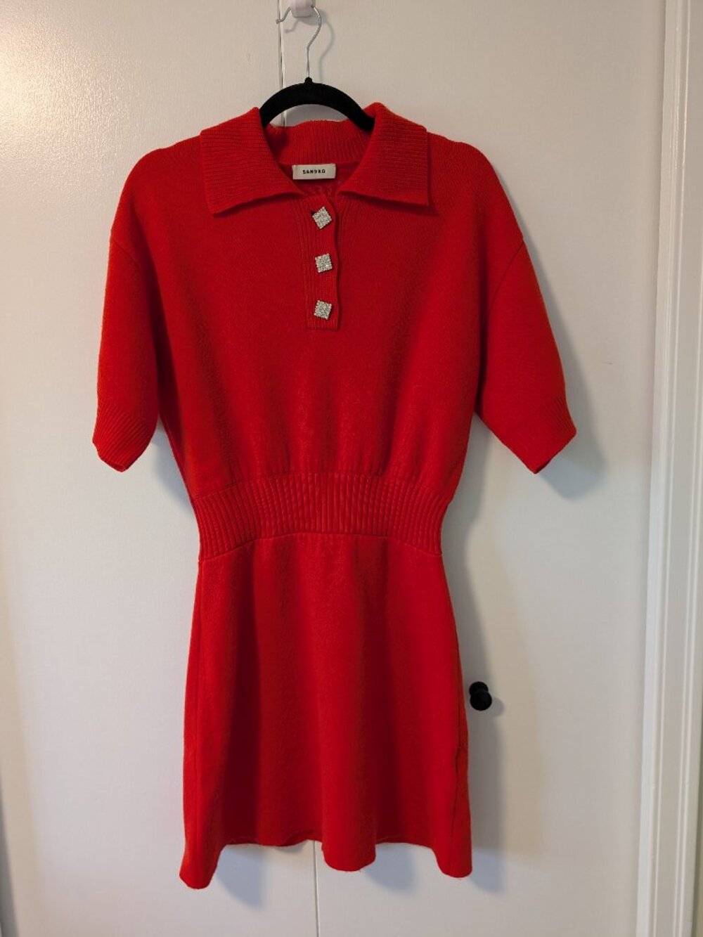 Sandro Red Knit Dress